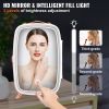 Vevor Mini Fridge for Bedroom, 6L Luxury Skin Care Fridges with Mirror and LED Light, AC/DC Cosmetic Fridge for Office Dorm Car