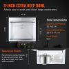VEVOR Kitchen Sink, 304 Stainless Steel Drop-In Sinks, Top Mount Single Bowl Basin with Accessories(Pack of 2)